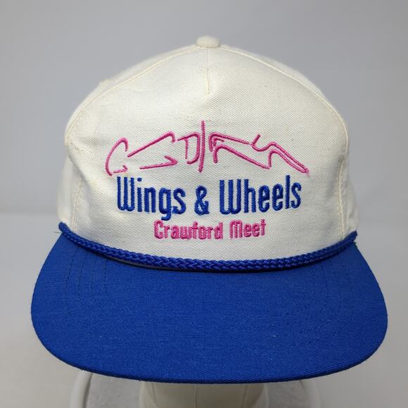 Wings & Wheels Crawford Meet Slideback 5 Panel Cap Multi OS RCC Vintage USA - Picture 2 of 9